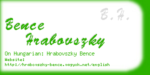 bence hrabovszky business card